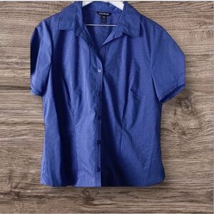 GEORGE EUC WOMENS BLUE STRIPE TOP BLOUSE SHIRT SIZE XL 16 18